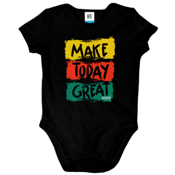 Body Infantil - Make Today Great - Preto