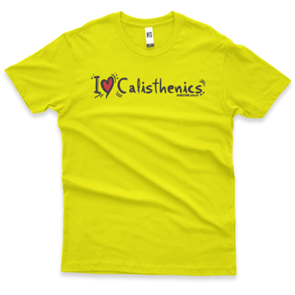 Camiseta Infantil - I Love Calisthenics - Amarelo Canário